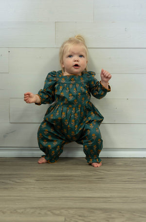 Autumn Ivy Romper Green