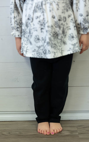 Petale Grey LS Ruffle Waist Top & Leggings