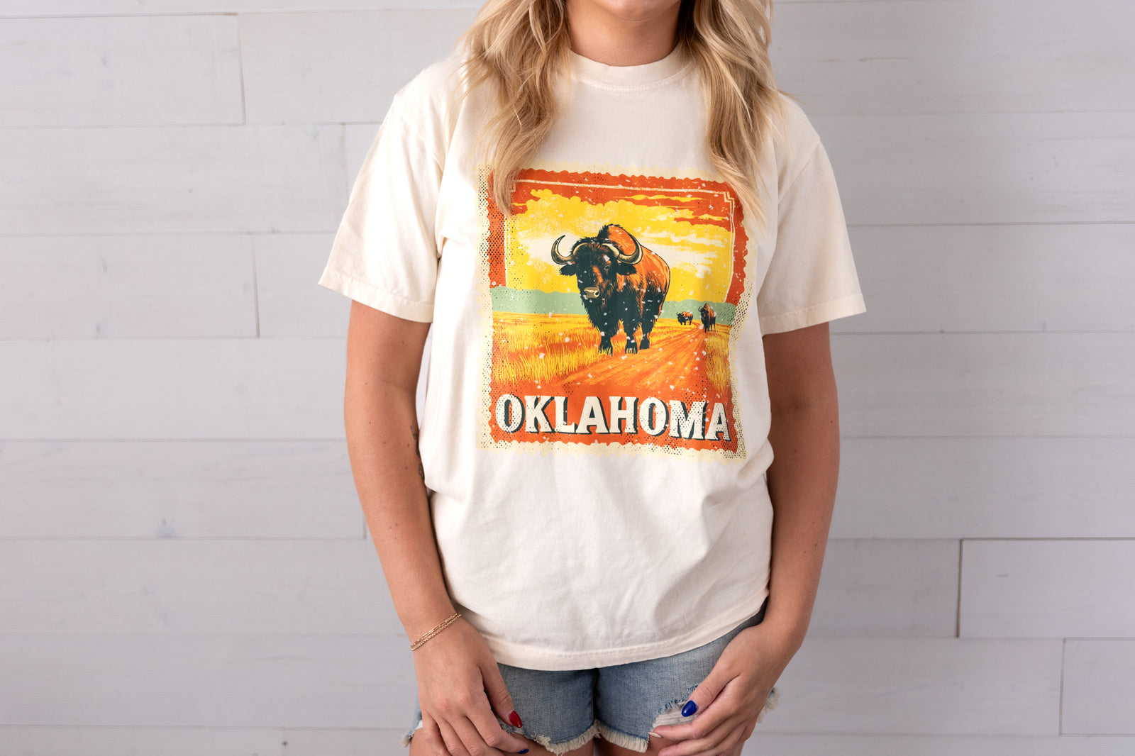 Oklahoma Buffalo Graphic Tee Ivory