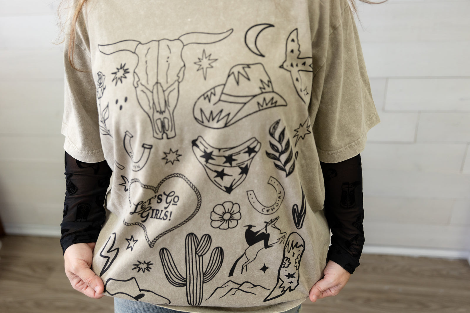 Merigold Kiss Blame It On The Boots Mesh Top Black