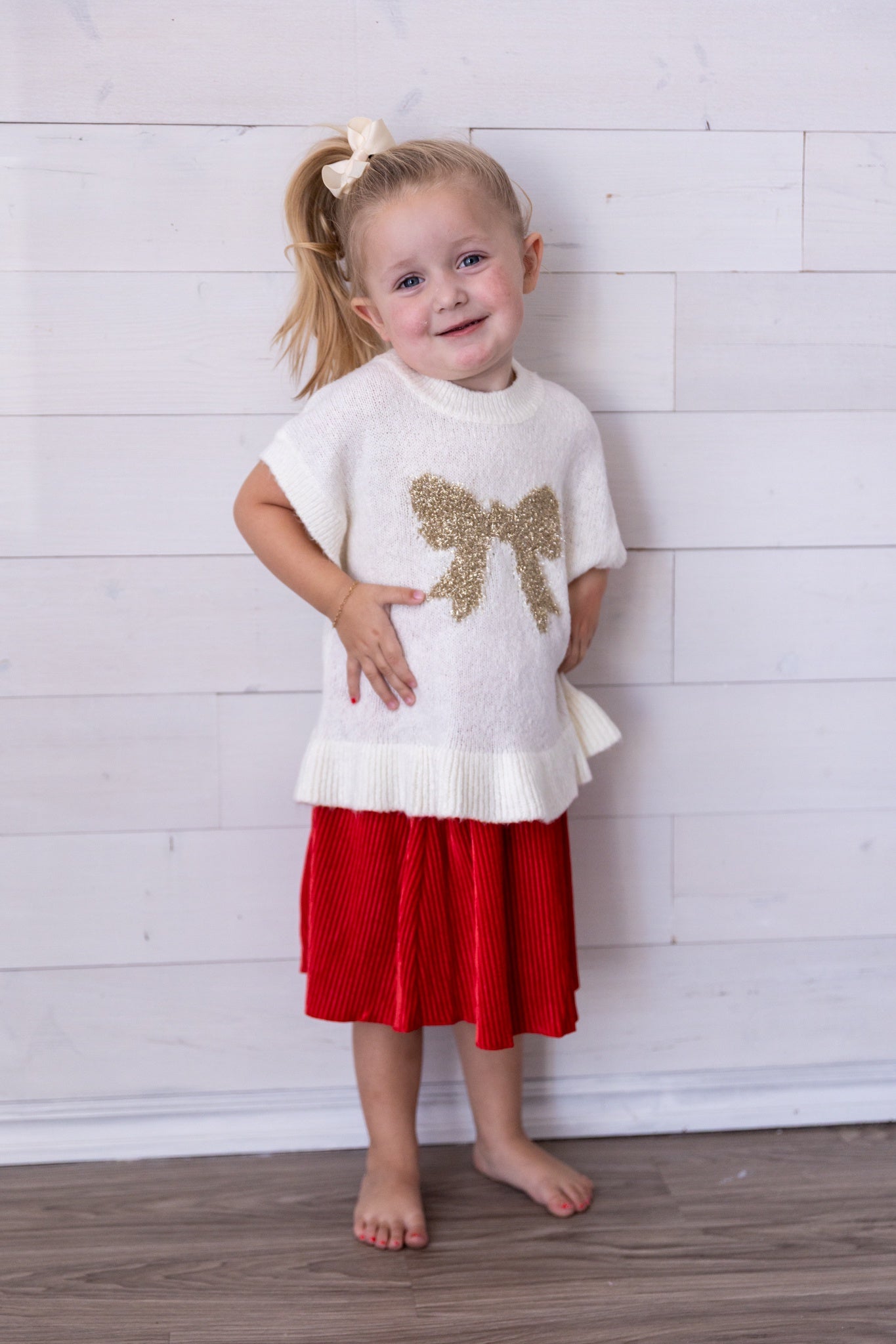 Gold Bow Everywhere Sweater