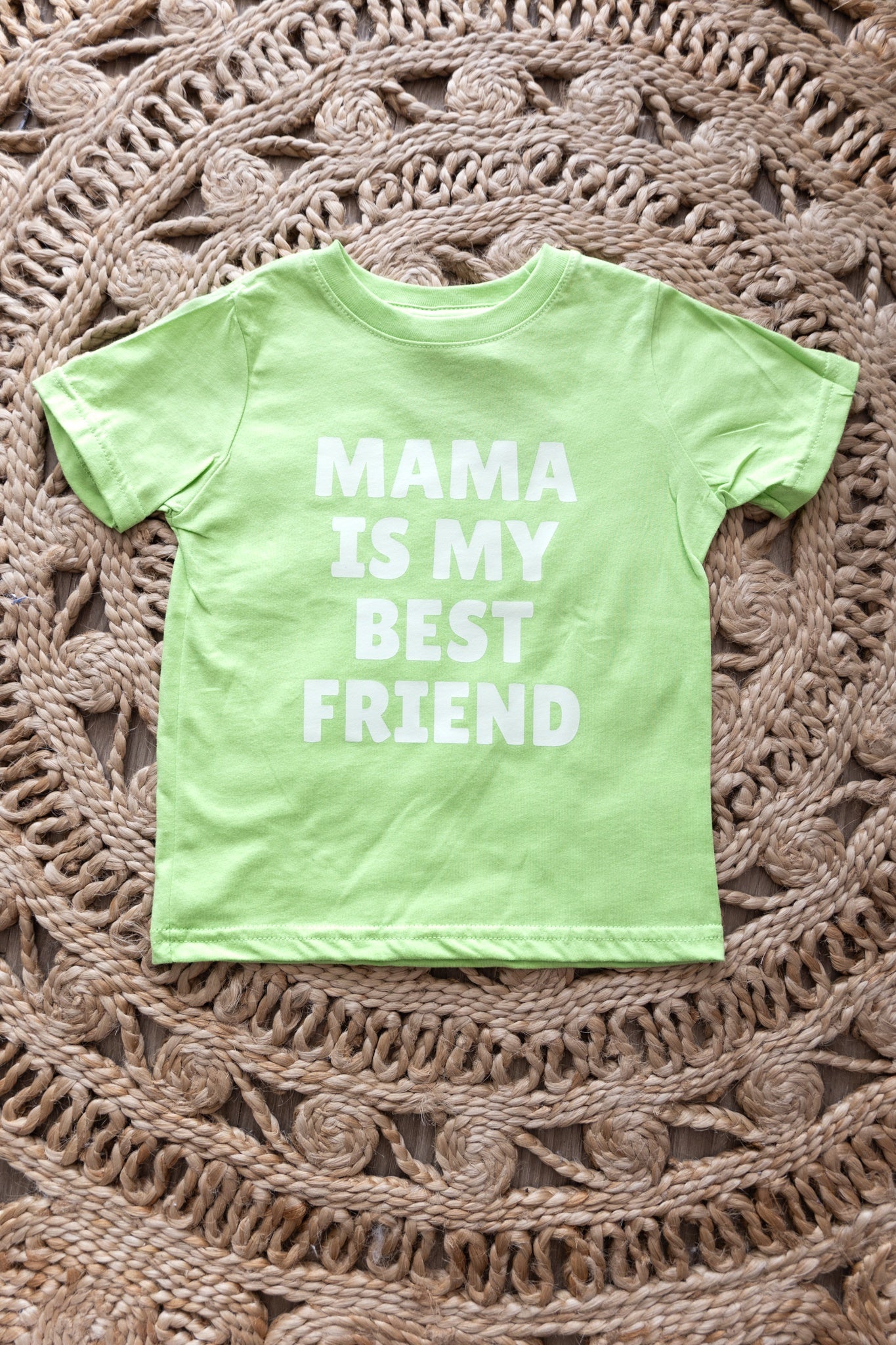 Kids Mama Is My Best Friend Graphic Tee Key Lime