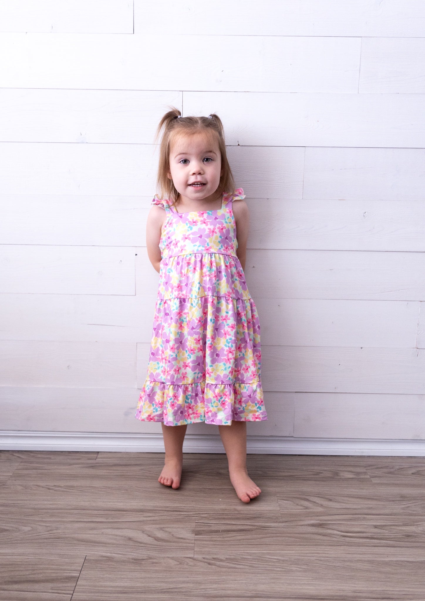 Summer Watercolors Ruffle Maxi Dress