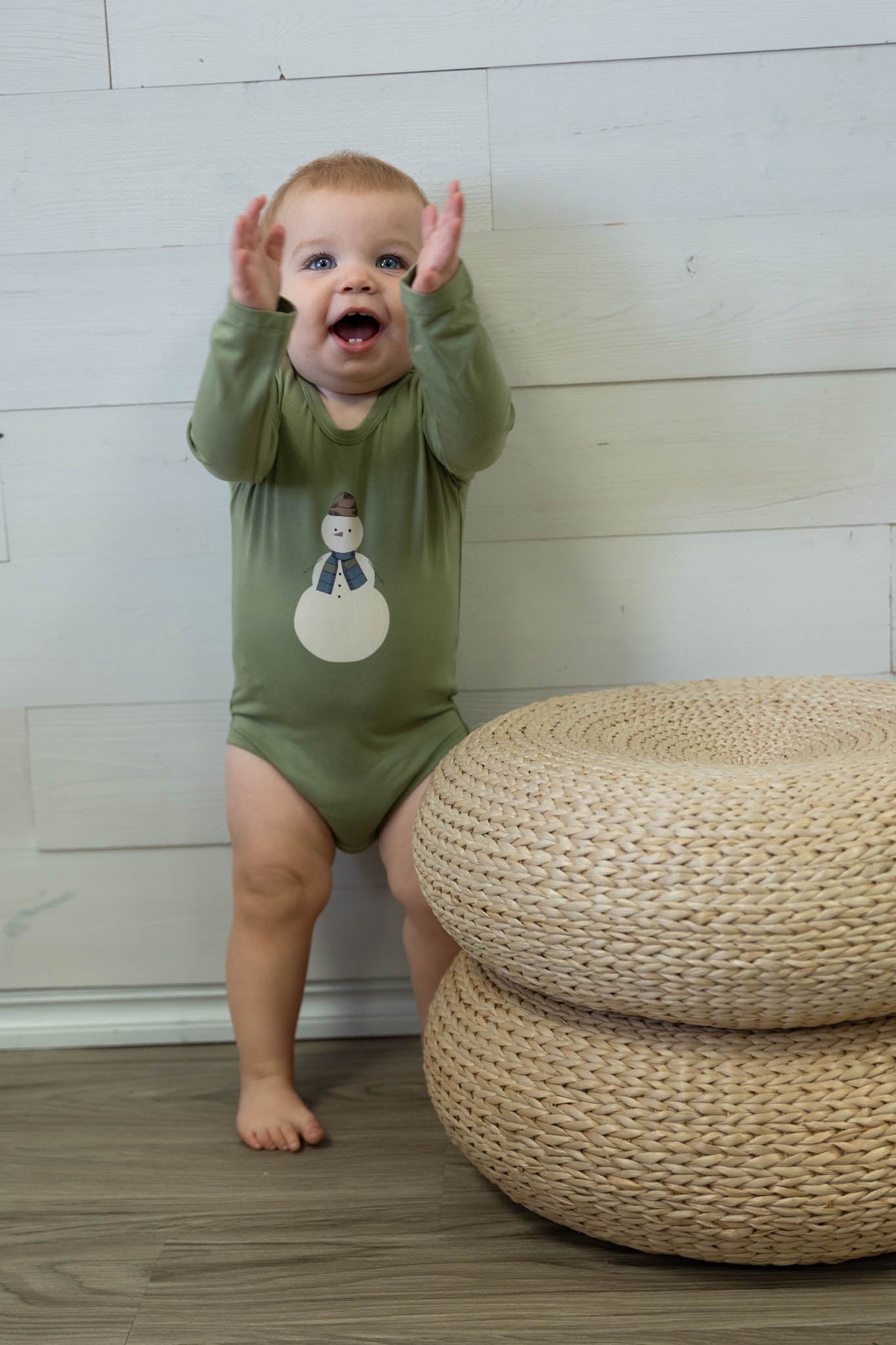 Bodysuit Long Sleeve Snowman