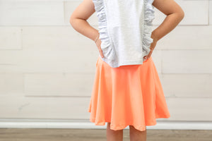 Mila & Rose Twirl Skort Neon Coral