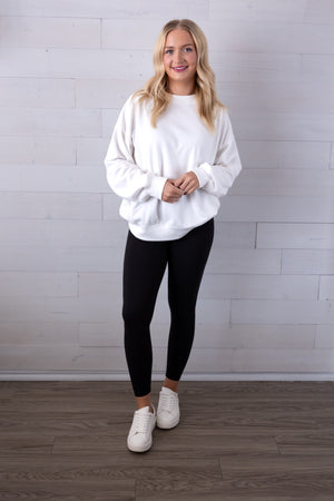 French Terry Pullover Off White