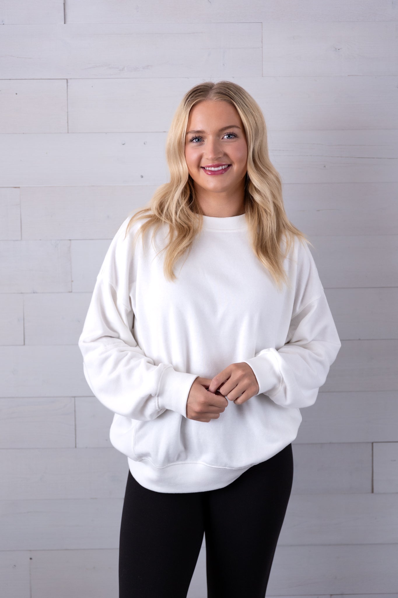 French Terry Pullover Off White