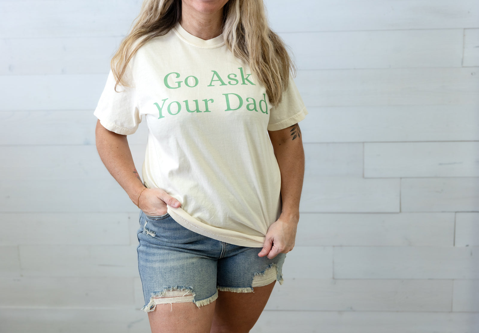 Go Ask Your Dad Graphic Tee Ivory