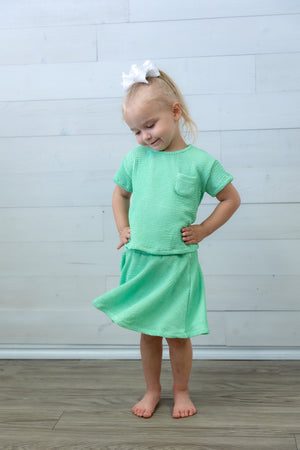Scrunchy Twirl Skort Neon Green