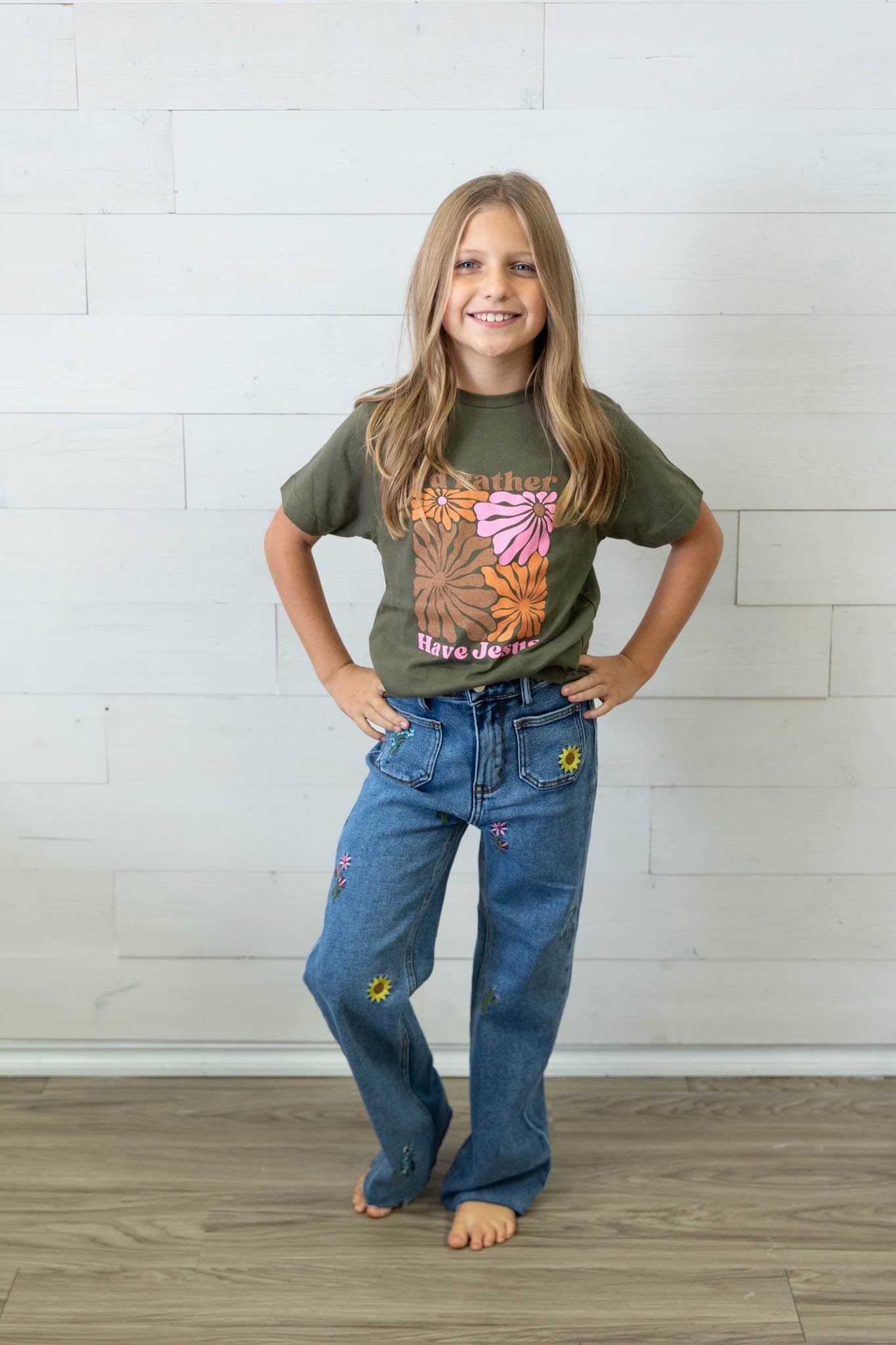 Youth Embroidered Jeans