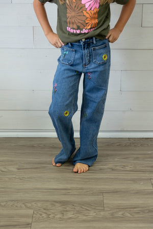 Youth Embroidered Jeans