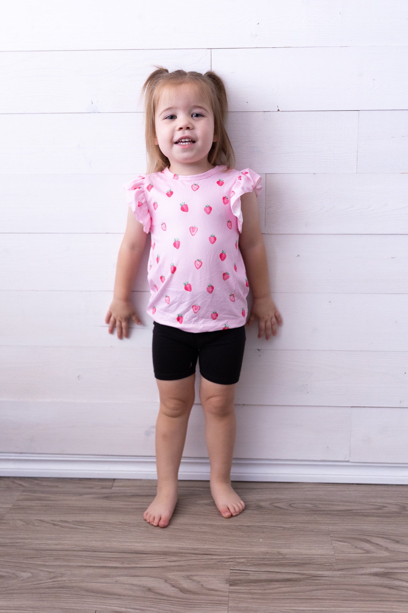 Sweet Strawberries SS Ruffle Tee