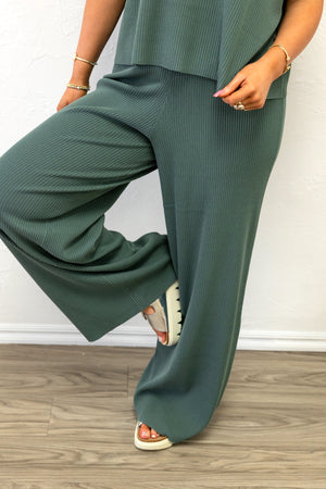 Viscose Sweater SS Top & Pant Set Ash Jade