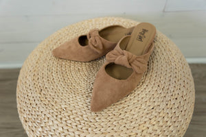 Knotty But Nice Camel Faux Suede
