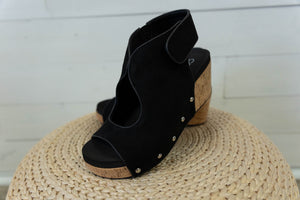 Frisky Black Faux Suede Shoe