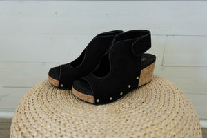 Frisky Black Faux Suede Shoe