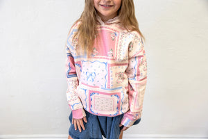Floral Tile Print Hoodie