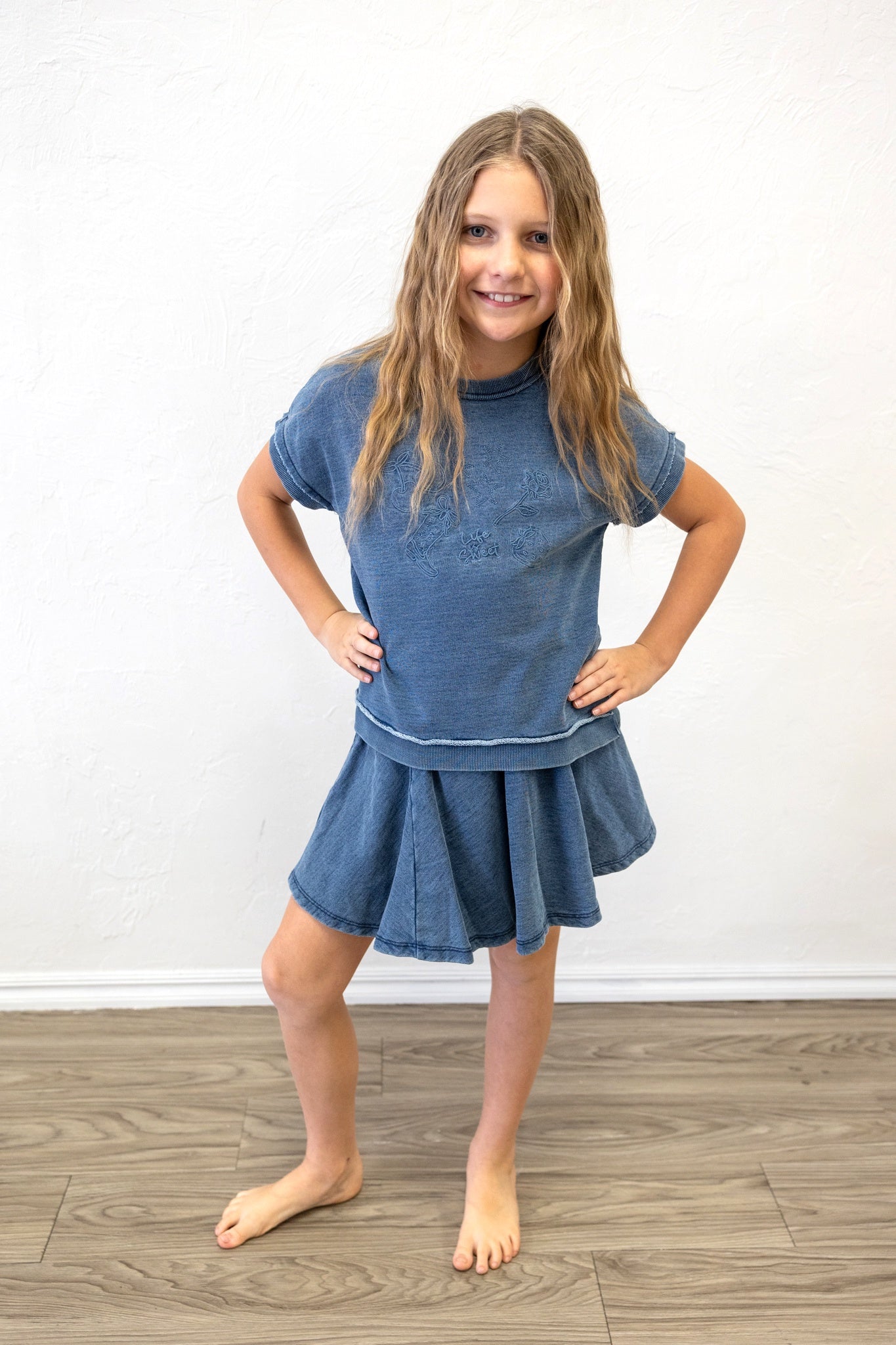 Denim Skort Indigo Yarn