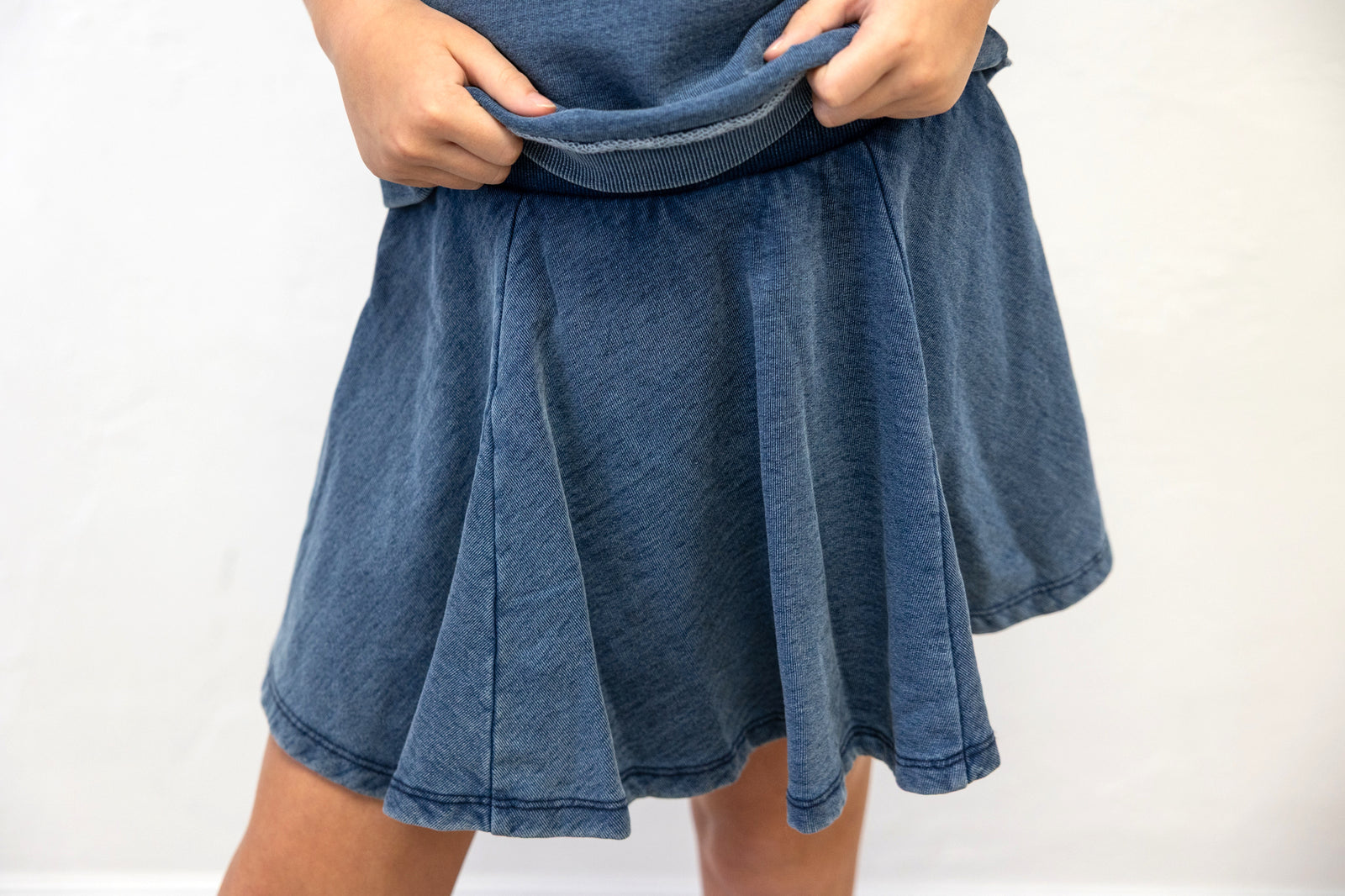 Denim Skort Indigo Yarn