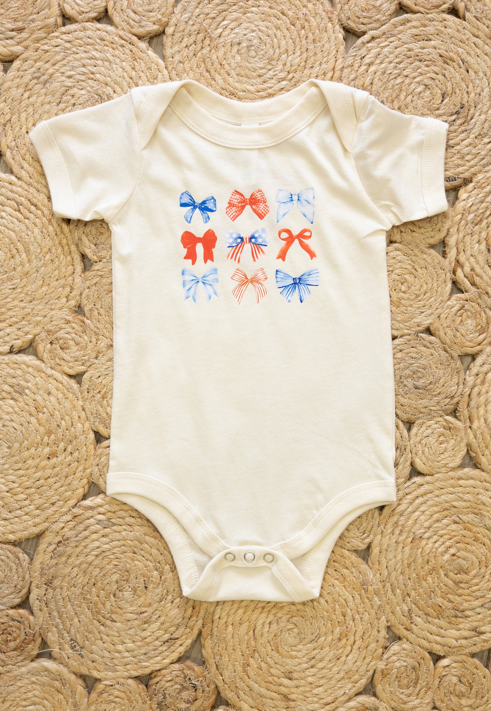 Red White Blue Onesie Ivory