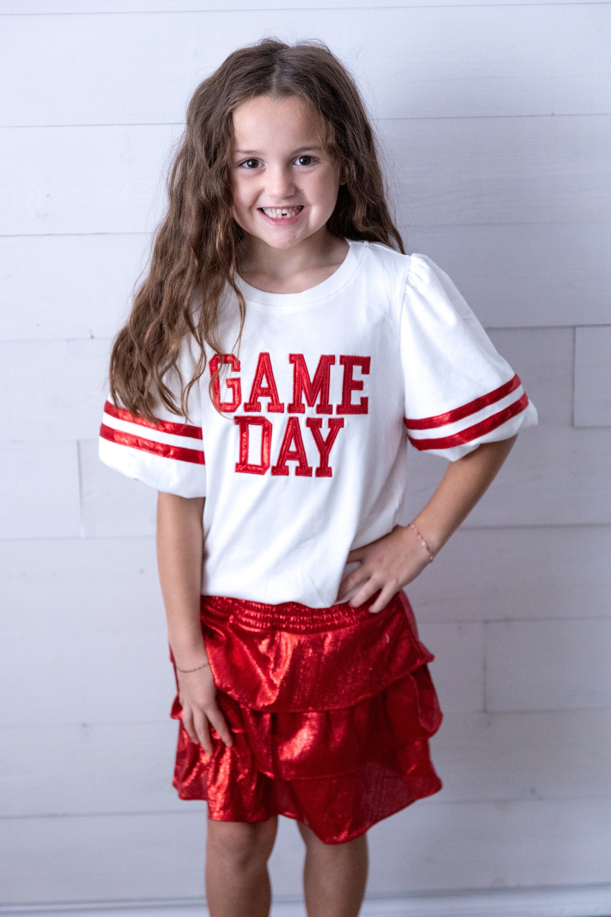 Girls Gameday Top White