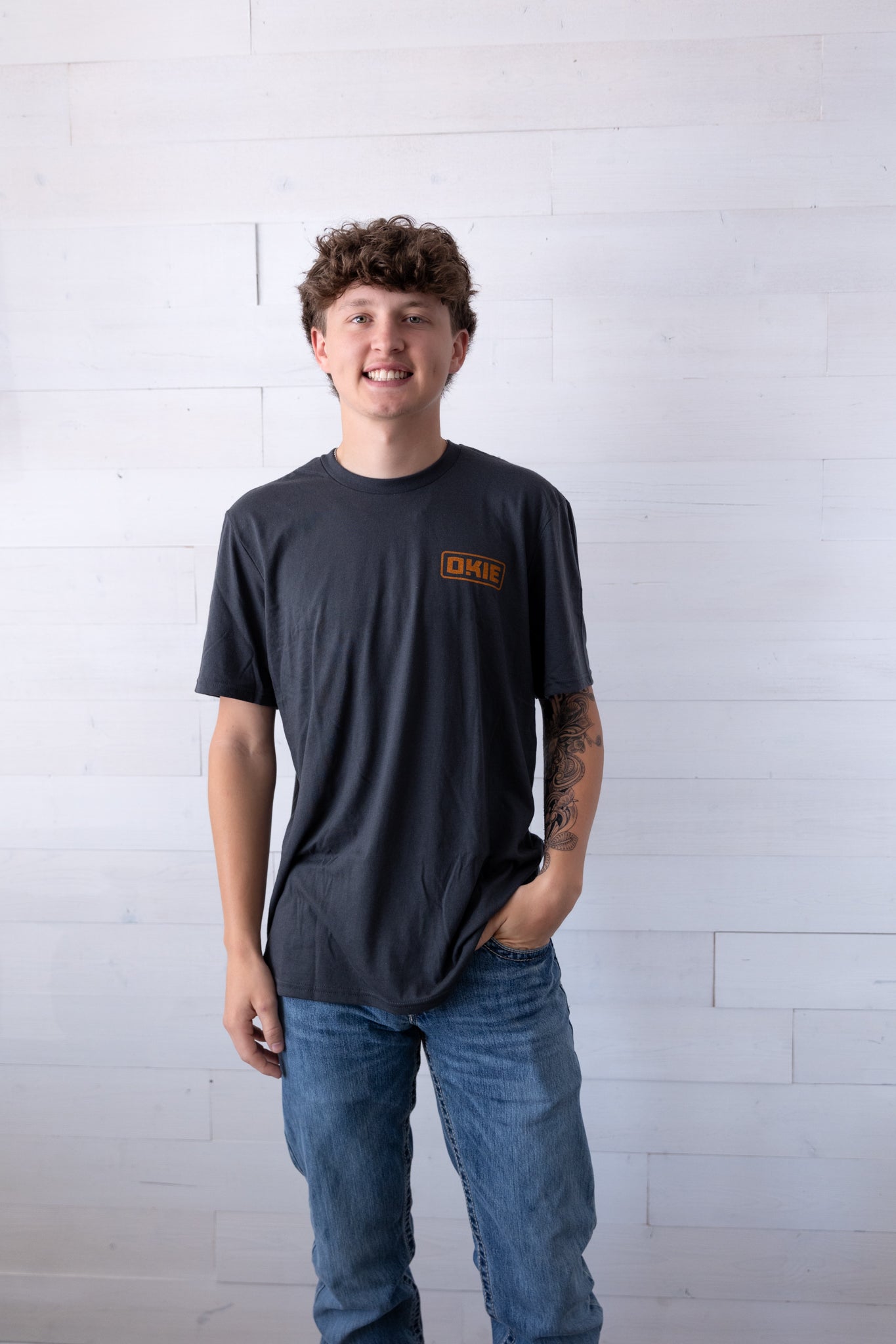 Okie Antlers 1907 Grey Graphic Tee