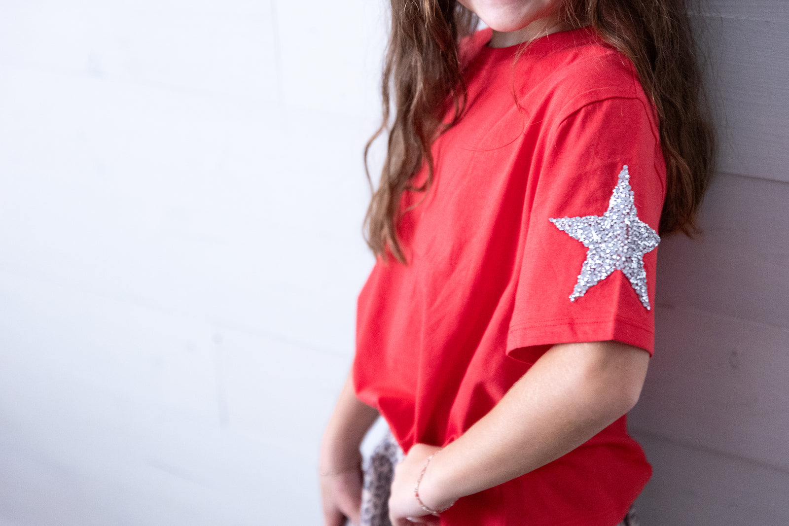 Rhinestone Stars Tomato Tee Shirt