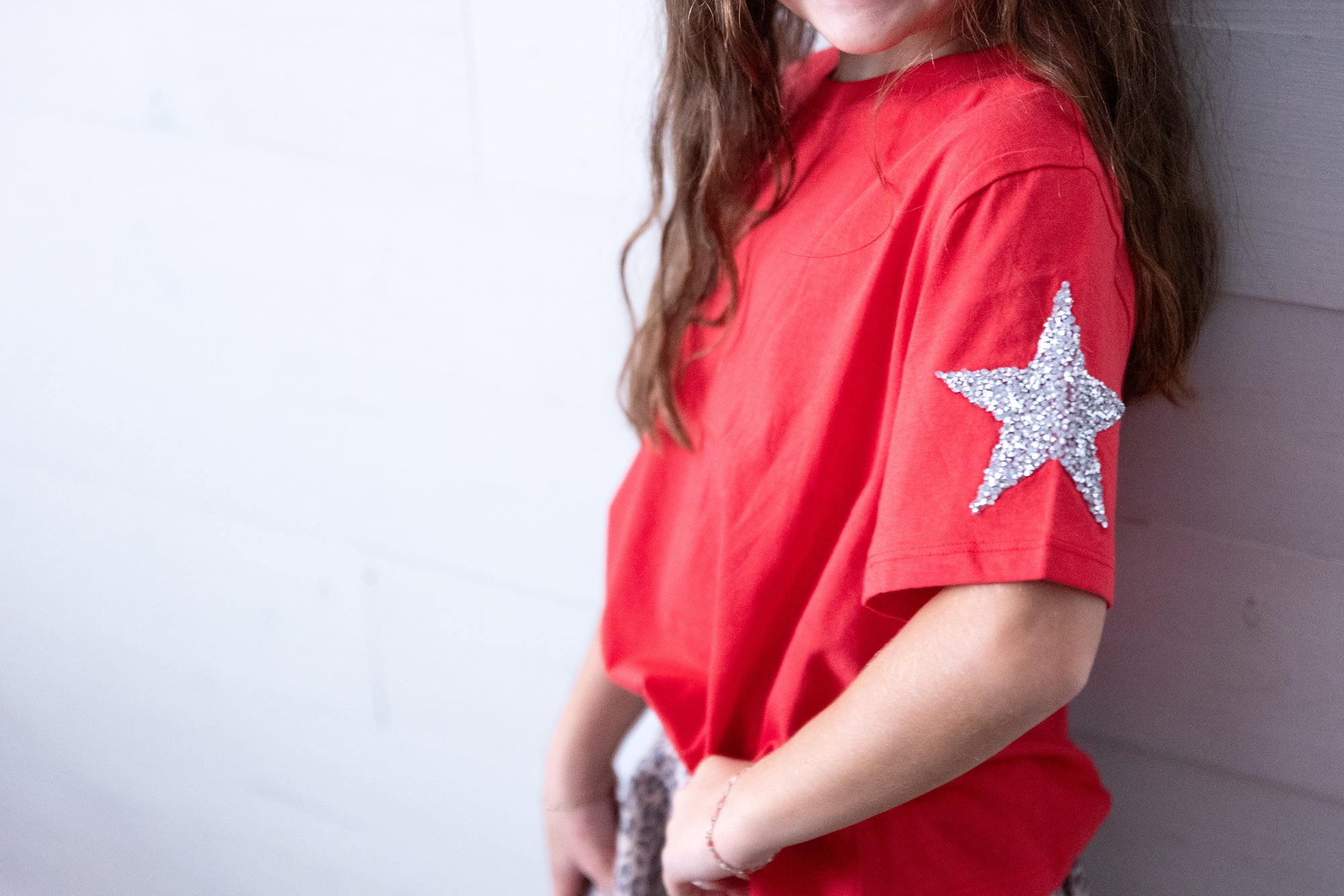 Rhinestone Stars Tomato Tee Shirt