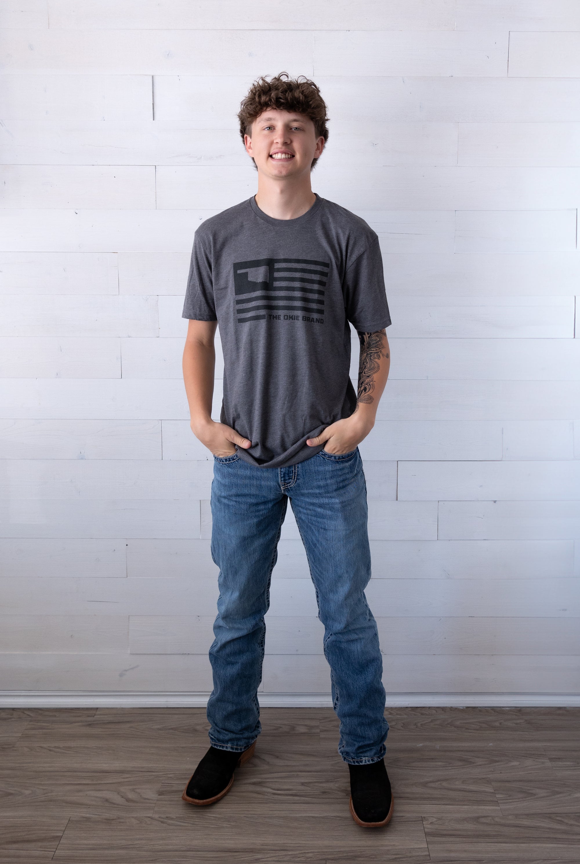 The Okie Brand Grey Billy Graphic Tee