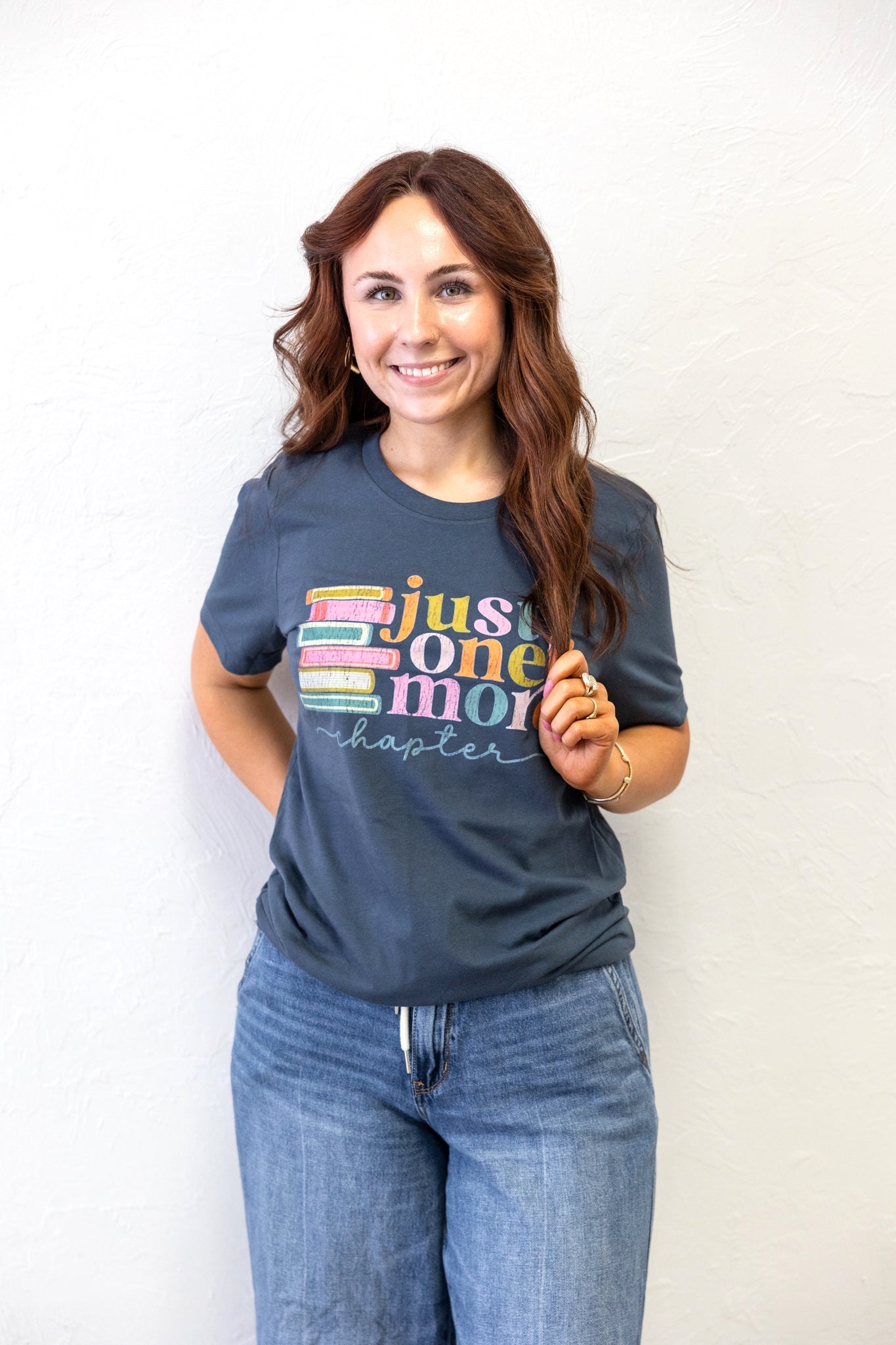 Just One More Chapter Graphic Tee Blue