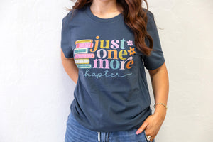 Just One More Chapter Graphic Tee Blue