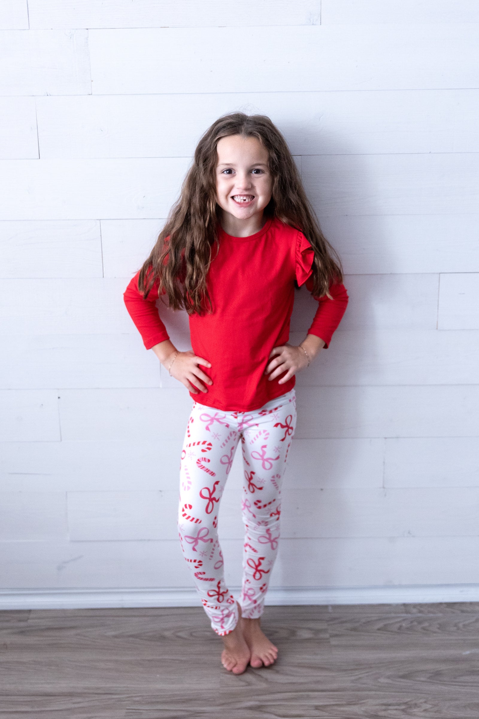 White Candy Cane Leggings