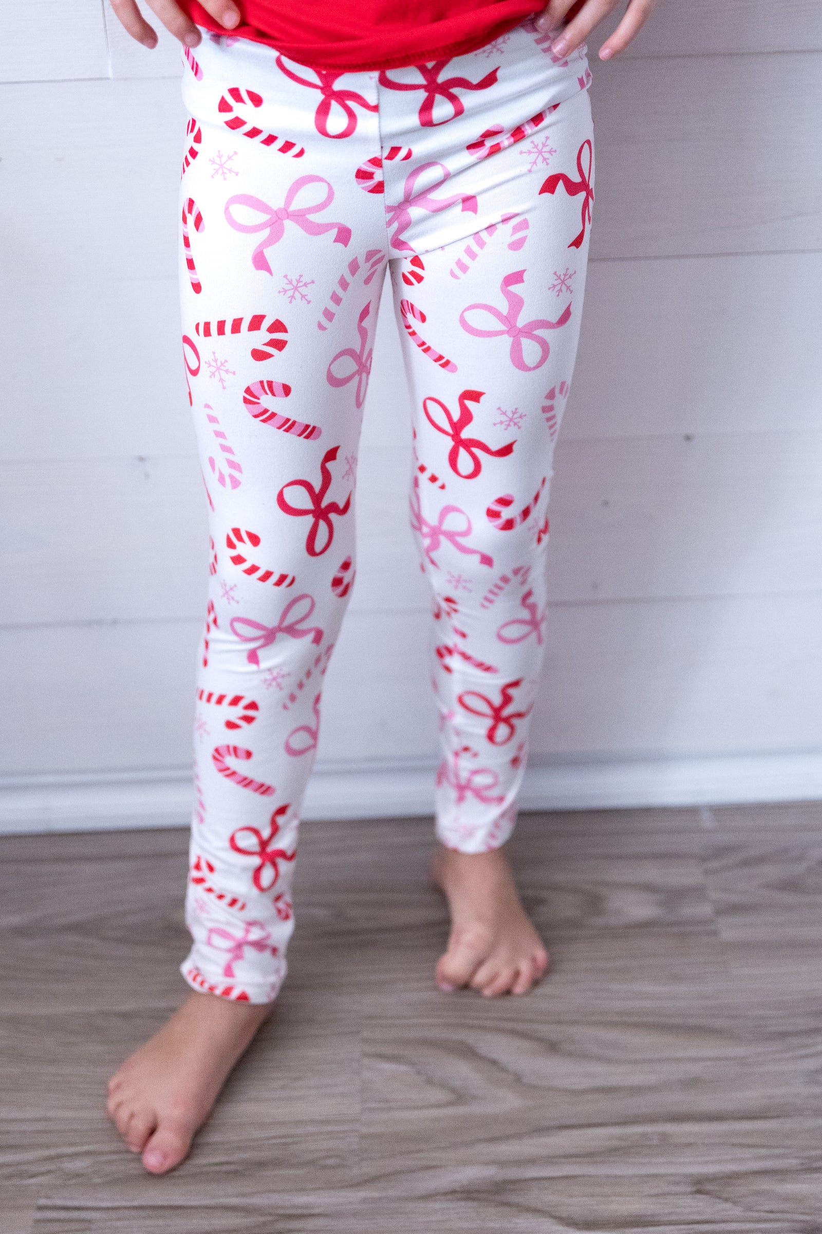 White Candy Cane Leggings