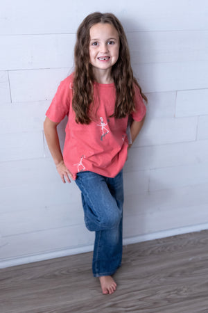 Western Skeletons Acid Wash Tee Shirt