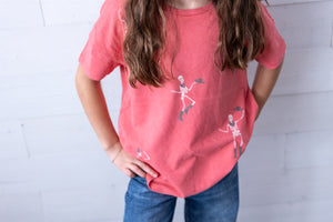 Western Skeletons Acid Wash Tee Shirt