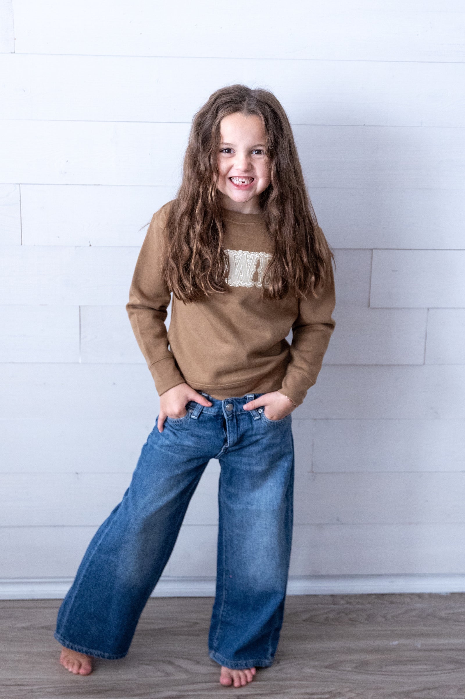 Howdy Patch Mocha Sweatshirt