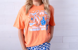 Thunder Doodle Graphic Tee Melon