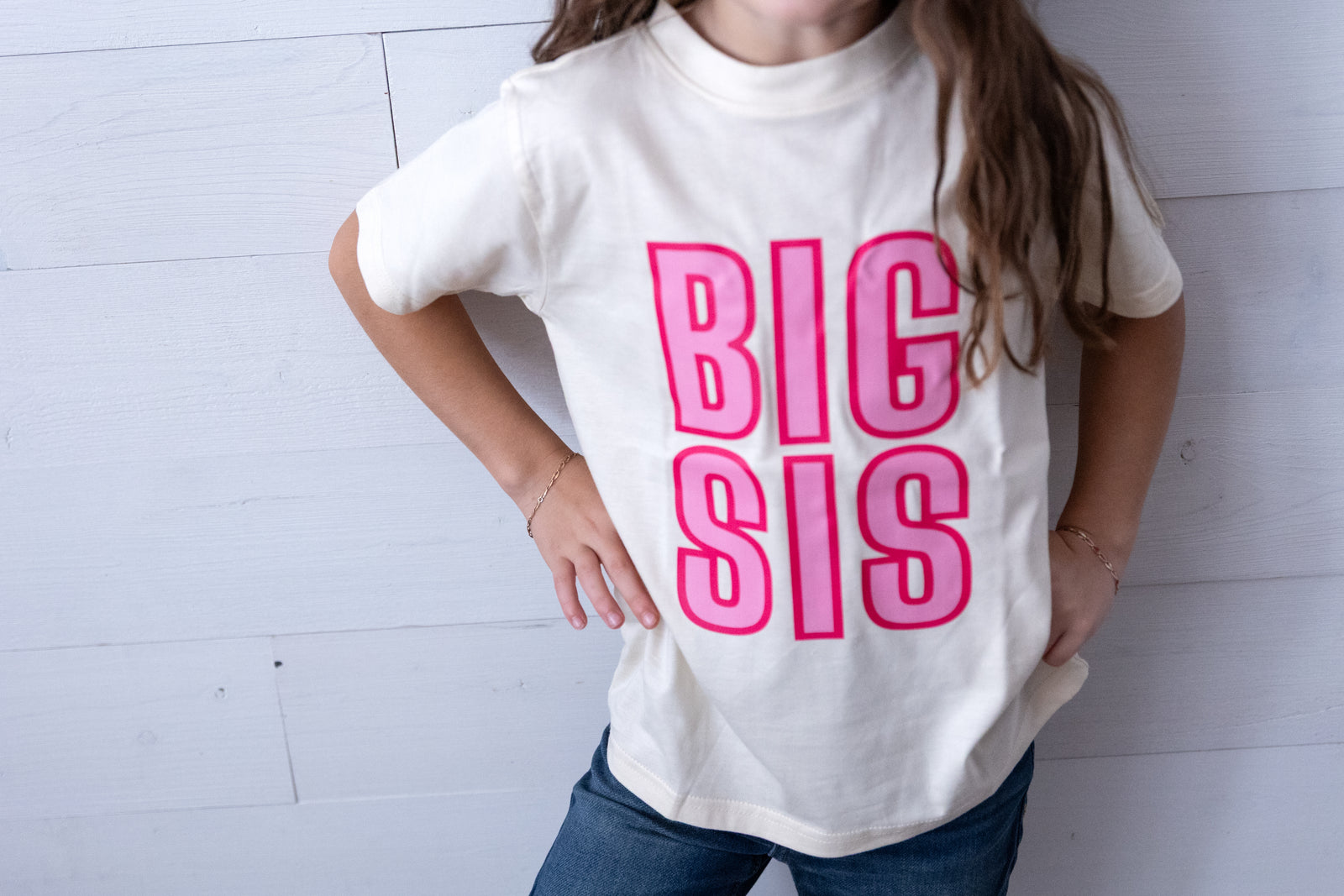 Toddler Big Sis Graphic Tee Ivory