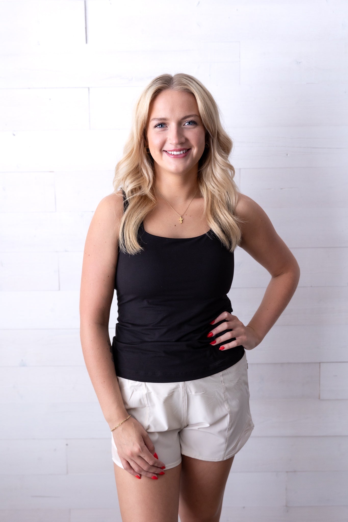 White Pearl Mesh Active Shorts