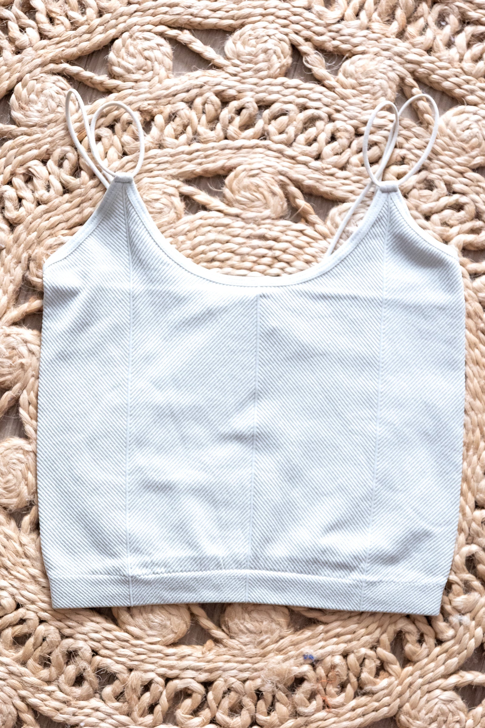 Soft Stretchy Double Strap Slim Fit Tank Top Grey