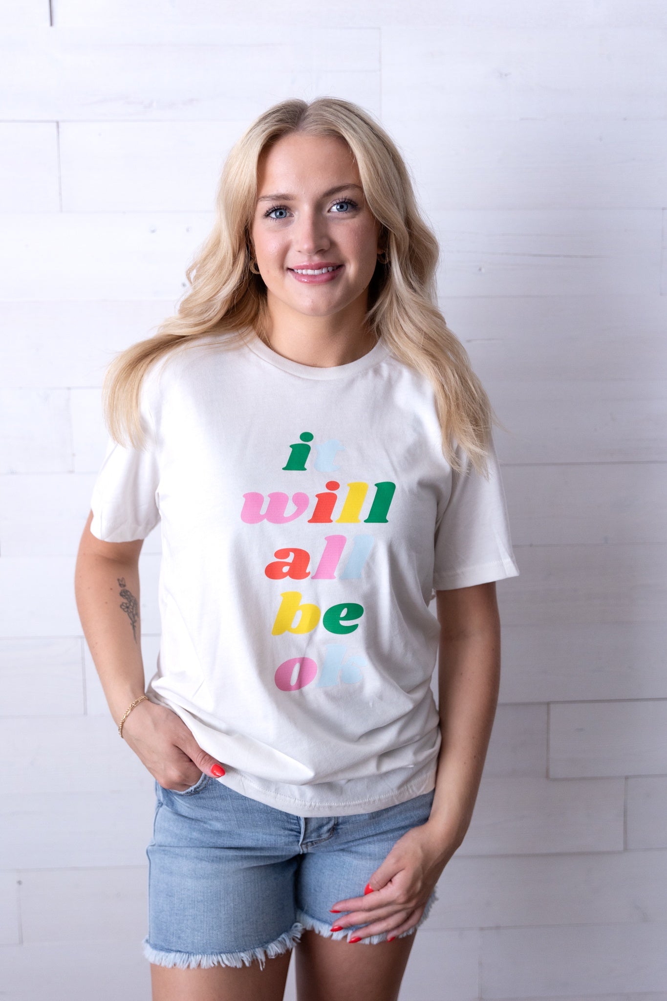 It Will All Be Ok Vintage White Graphic Tee