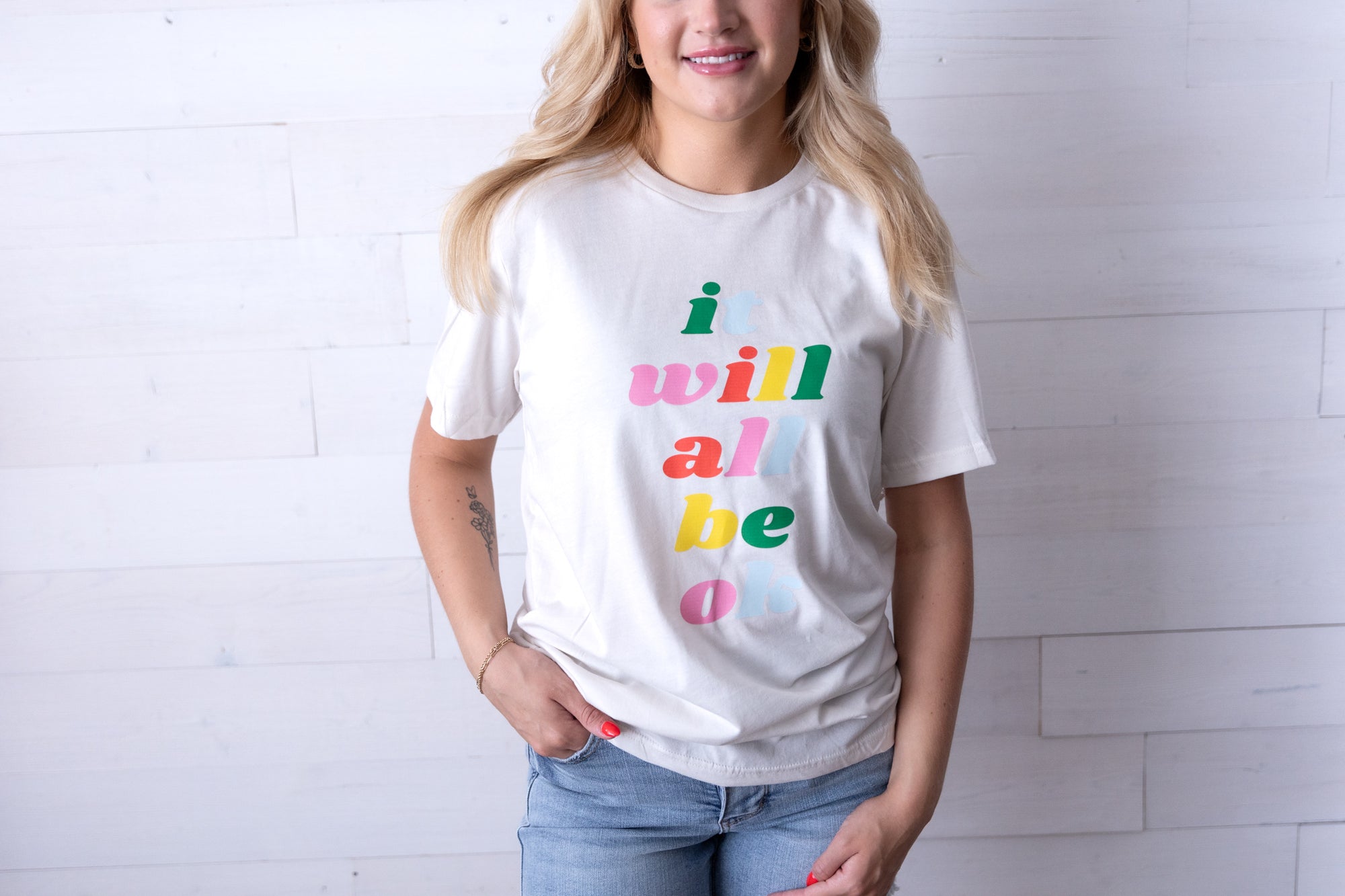 It Will All Be Ok Vintage White Graphic Tee