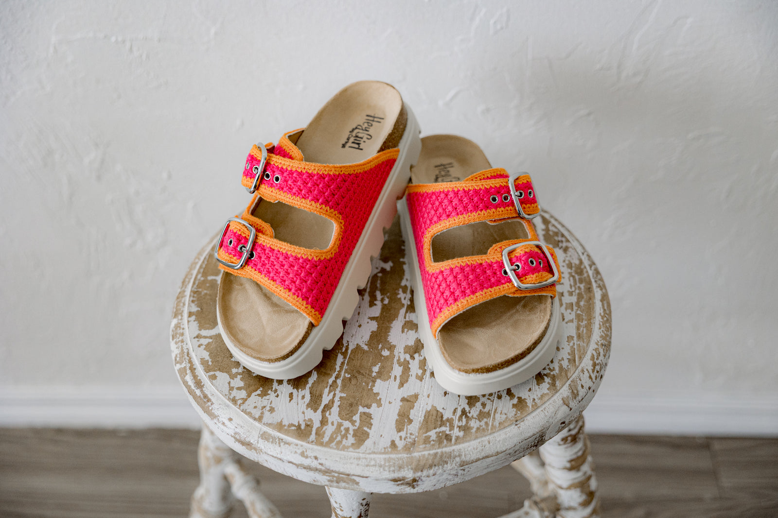 Rumor Has It Pink Orange Sandals