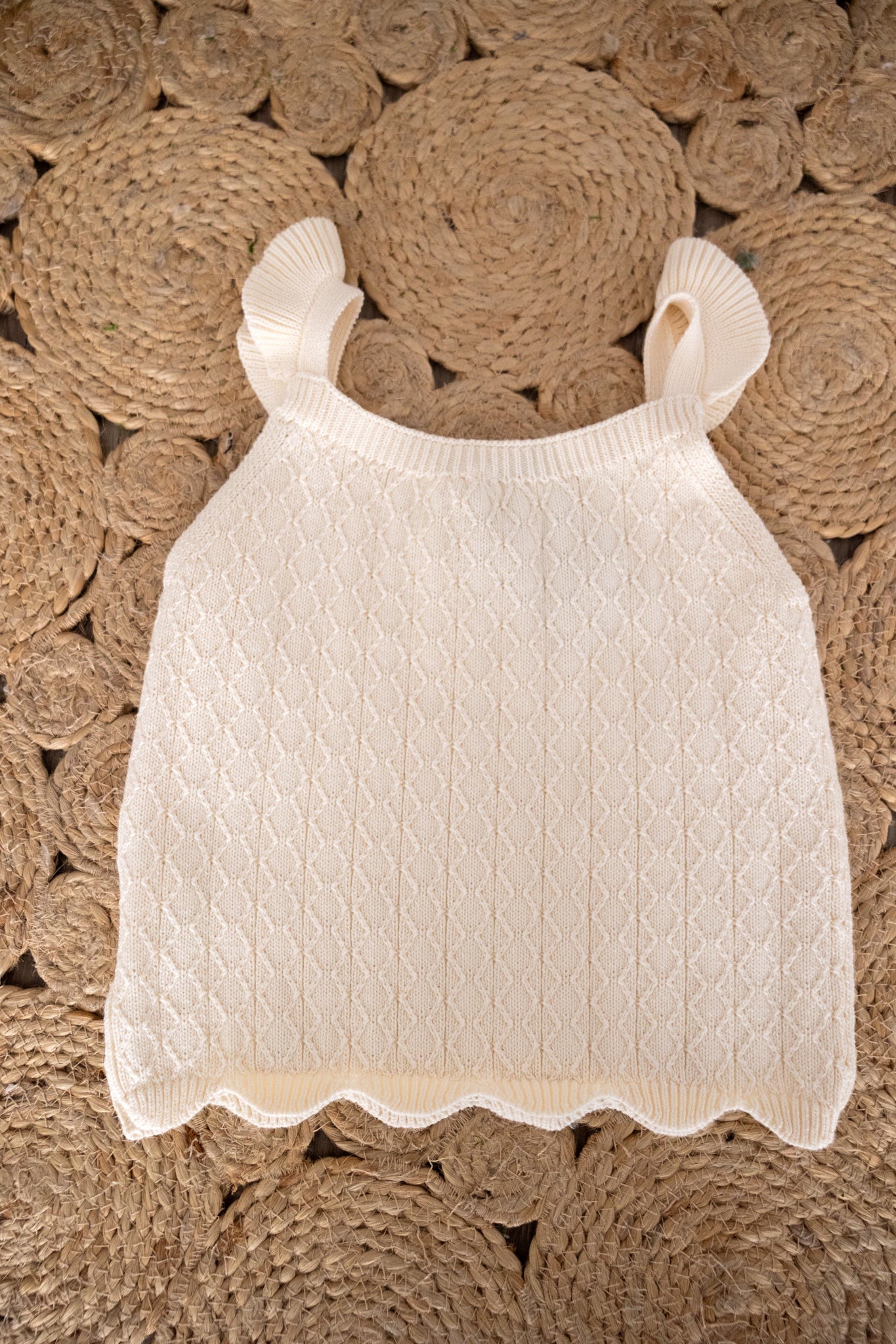 Knit Sweater Tank Cream