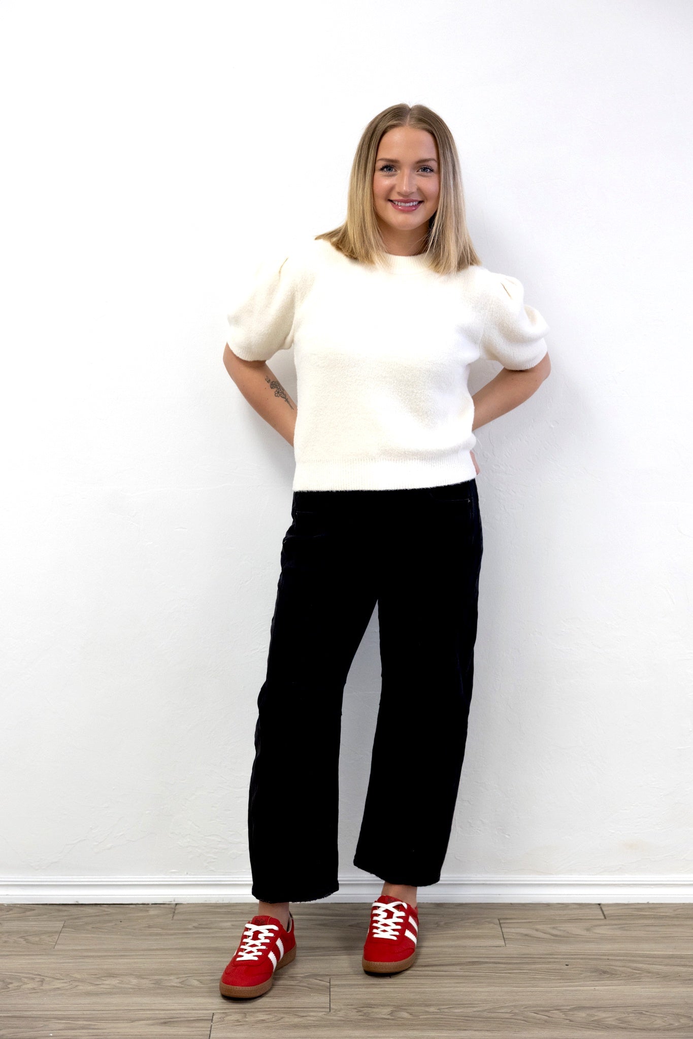 Barrel Leg Denim Pants Black