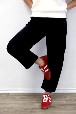 Barrel Leg Denim Pants Black