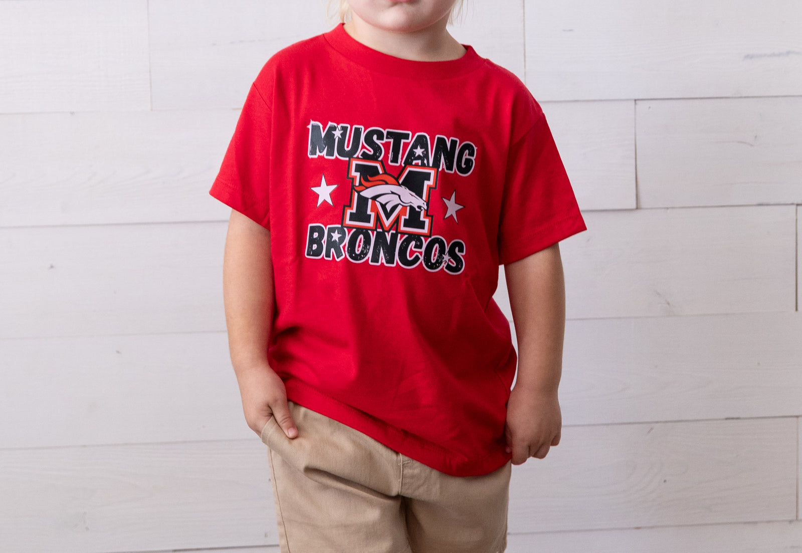 Toddler Star Mustang Broncos Graphic Tee Red