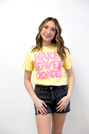 Make Heaven Crowded Graphic Tee Yellow