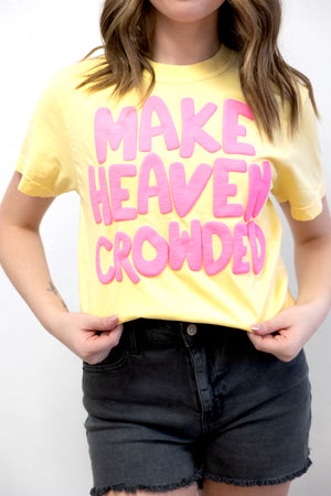 Make Heaven Crowded Graphic Tee Yellow