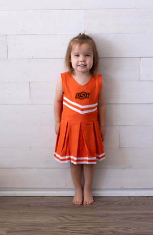 OSU Baby Solid Cheer Bodysuit Dress Orange